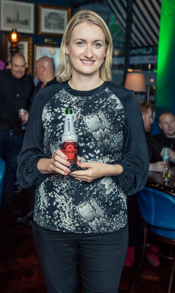 Aisling O'Brien at the exclusive launch of the ‘Heineken Star Series’, a series of bespoke bottle designs created by Heineken in The Ivy, Parliament Street. (Photo by Anthony Woods)
