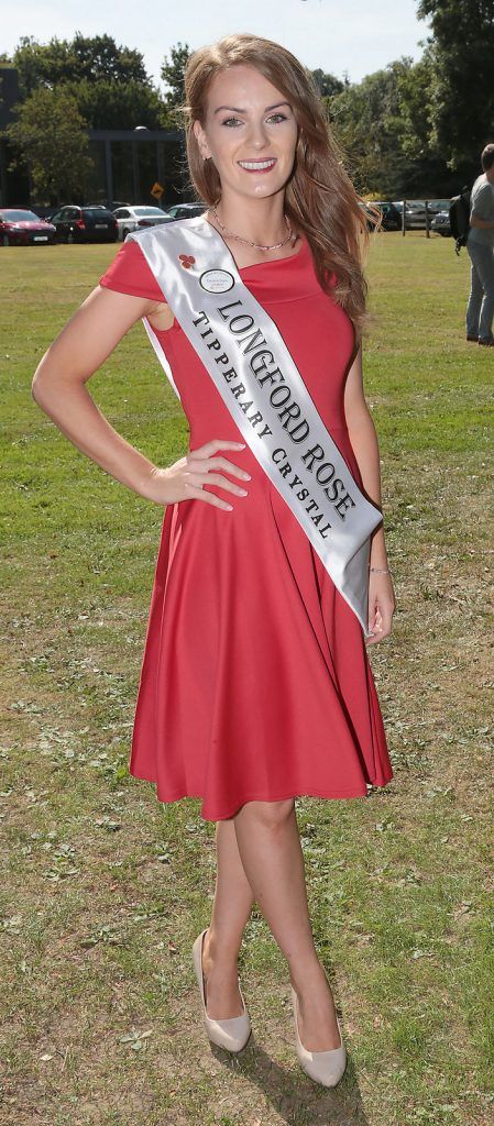 Longford Rose Caroline Doyle  at the  RTÉ Rose of Tralee launch  at RTÉ Studios in Donnybrook Dublin before hitting the road to Tralee

Picture Brian McEvoy