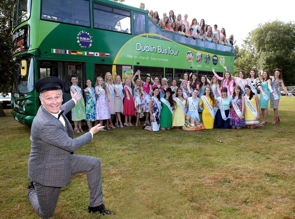 Daithi O Se with Roses at the  RTÉ Rose of Tralee launch  at RTÉ Studios in Donnybrook Dublin before hitting the road to Tralee.
Picture Brian McEvoy.