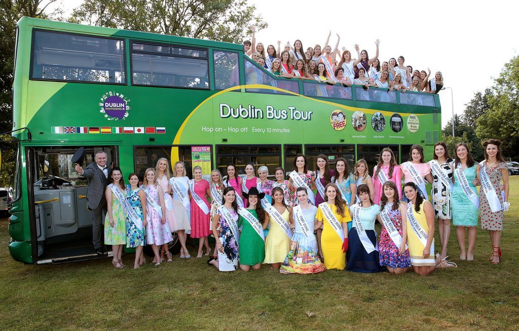 Daithi O se with Roses at the  RTÉ Rose of Tralee launch  at RTÉ Studios in Donnybrook Dublin before hitting the road to Tralee.
Picture Brian McEvoy.