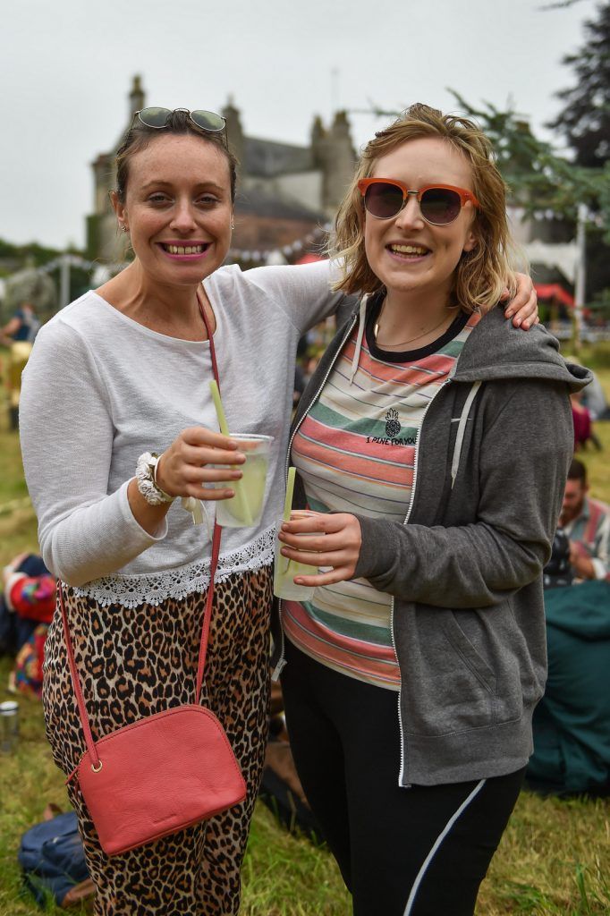 Annika Cassidy and Sarah Dudley enjoying their Hendrick's cocktails at Another Love Story, Killyon Manor. (Photo by Ruth Medjber)