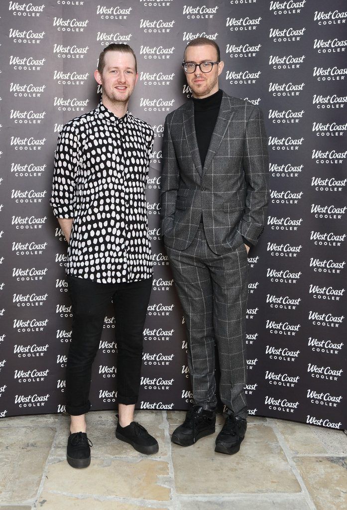 Jamie Russell, Lewis Cameron at the launch of West Coast Cooler FASHIONWEEK's Autumn/Winter 2016 season. #WCCFW. Photo credit Chris Wilson.