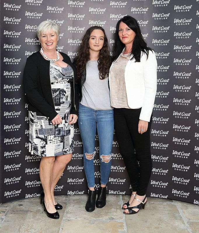 Lorraine McCann, Sarah Mulqueen, Geralyn Mulqueen at the launch of West Coast Cooler FASHIONWEEK's Autumn/Winter 2016 season. #WCCFW. Photo credit Chris Wilson.