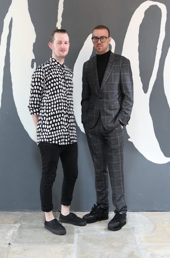 Jamie Russell, Lewis Cameron at the launch of West Coast Cooler Belfast FASHIONWEEK's Autumn/Winter 2016 season. #WCCFW. Photo credit Chris Wilson.