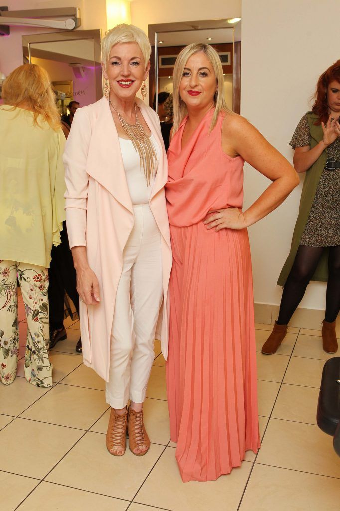 Pat Walker, Lockdown Models, and Ellen Martin, Fab Fillies, pictured at the Peter Mark Rapture launch event in the Peter Mark Winthrop St. salon, Cork. Rapture are a new hair extension range to Ireland, exclusive to Peter Mark. 
Pic: Diane Cusack


