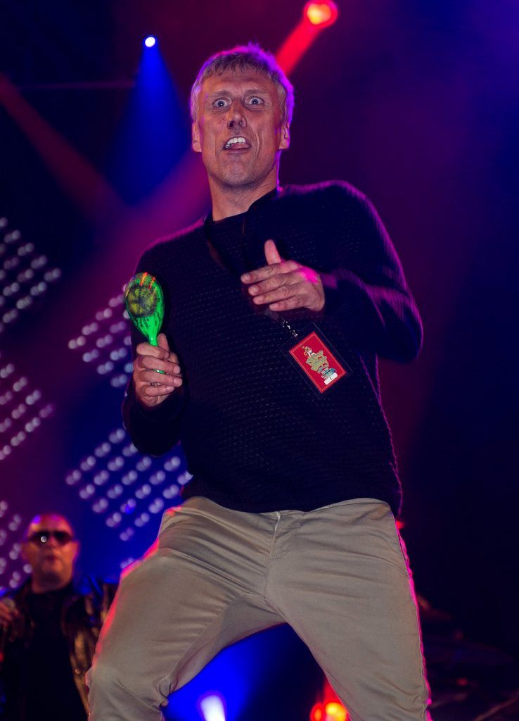 2005: Bez (Mark Berry) of the Happy Mondays beat runner up Kenzie to win series three (Photo by Rob Harrison/Getty Images).