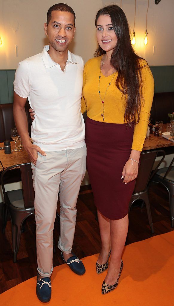 Sean Munsanje and Kate Power  at the reveal of the Clarisonic Alfa and Mia Fit Sonic Cleansing Device at Counter Culture, Dublin (Photo by Brian McEvoy).