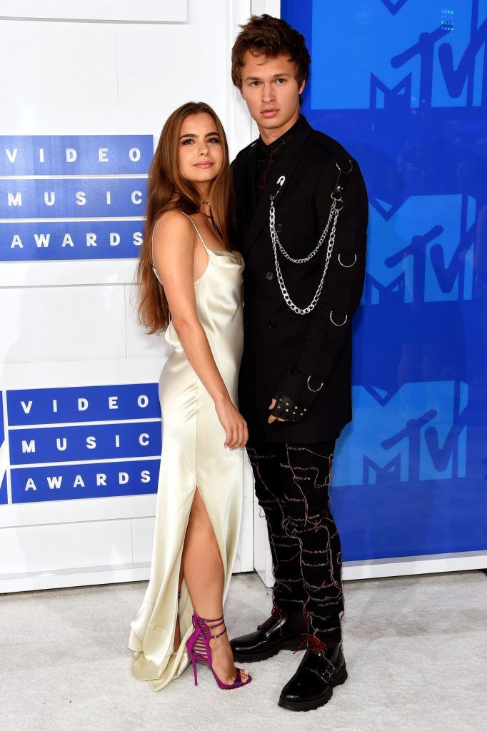 NEW YORK, NY - AUGUST 28:  Violetta Komyshan and Ansel Elgort attend the 2016 MTV Video Music Awards at Madison Square Garden on August 28, 2016 in New York City.  (Photo by Jamie McCarthy/Getty Images)