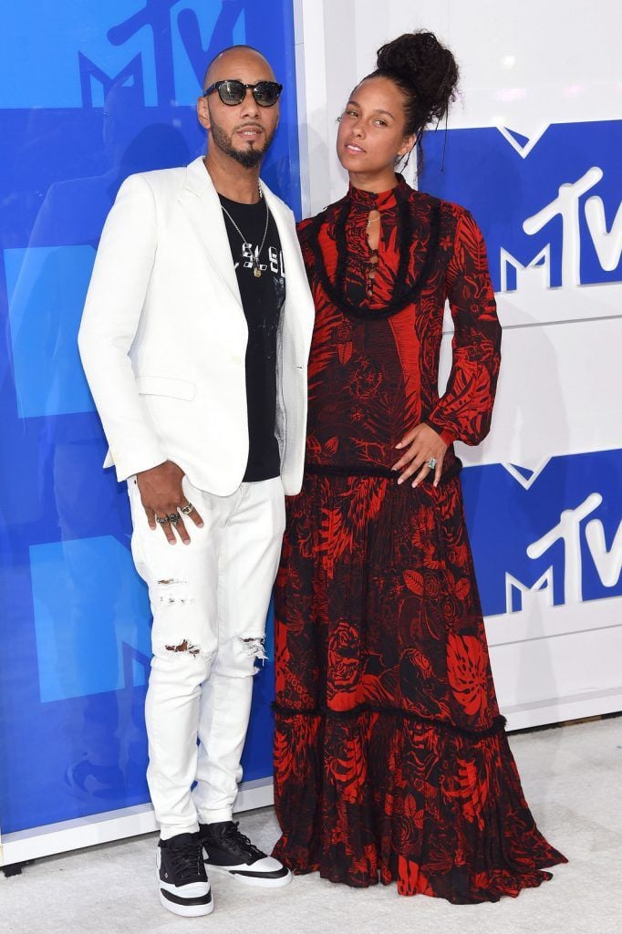 NEW YORK, NY - AUGUST 28:  Swizz Beatz and Alicia Keys attend the 2016 MTV Video Music Awards at Madison Square Garden on August 28, 2016 in New York City.  (Photo by Jamie McCarthy/Getty Images)
