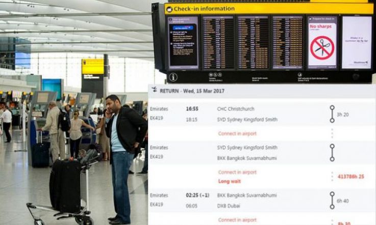 PIC: Skyscanner customer complains about a proposed 47 year layover, gets the best response