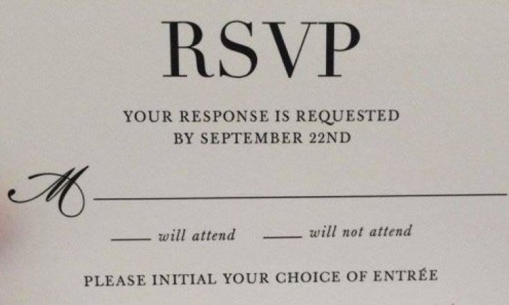 This couple did not think their wedding invitations through