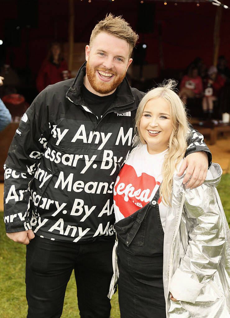 Marcus O'Laoire and Aisling O'Brien at the JUST EAT Retreat at Electric Picnic. photo Kieran Harnett