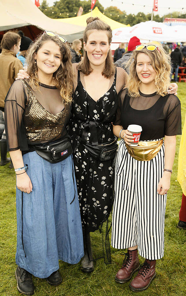 Edel Canavan, Heather O'Connor and Evie McGrath at the JUST EAT Retreat at Electric Picnic. photo Kieran Harnett