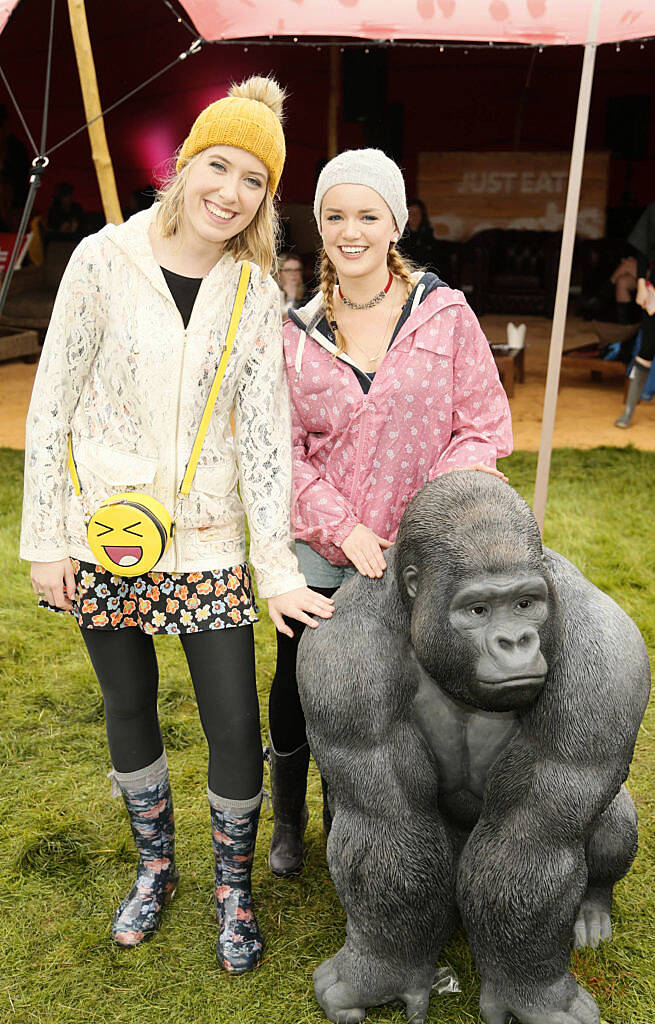 Katherine Murphy and Jessica Devlin at the JUST EAT Retreat at Electric Picnic. photo Kieran Harnett