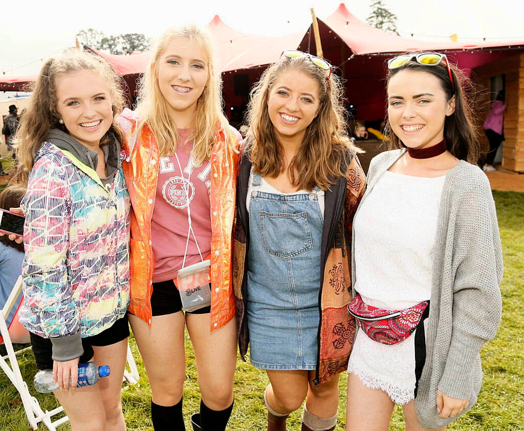 Kelly O'Doherty, Faye Moore, Sarah McConnell and Christine Farrell at the JUST EAT Retreat at Electric Picnic. photo Kieran Harnett