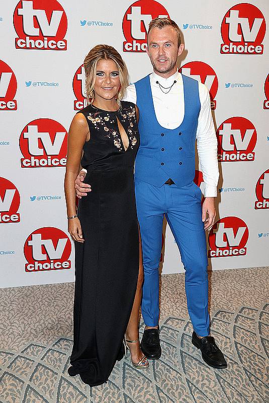 Gemma Oaten and Joff Powell arrive for the TV Choice Awards at The Dorchester on September 5, 2016 in London, England. (Photo by Chris Jackson/Getty Images)