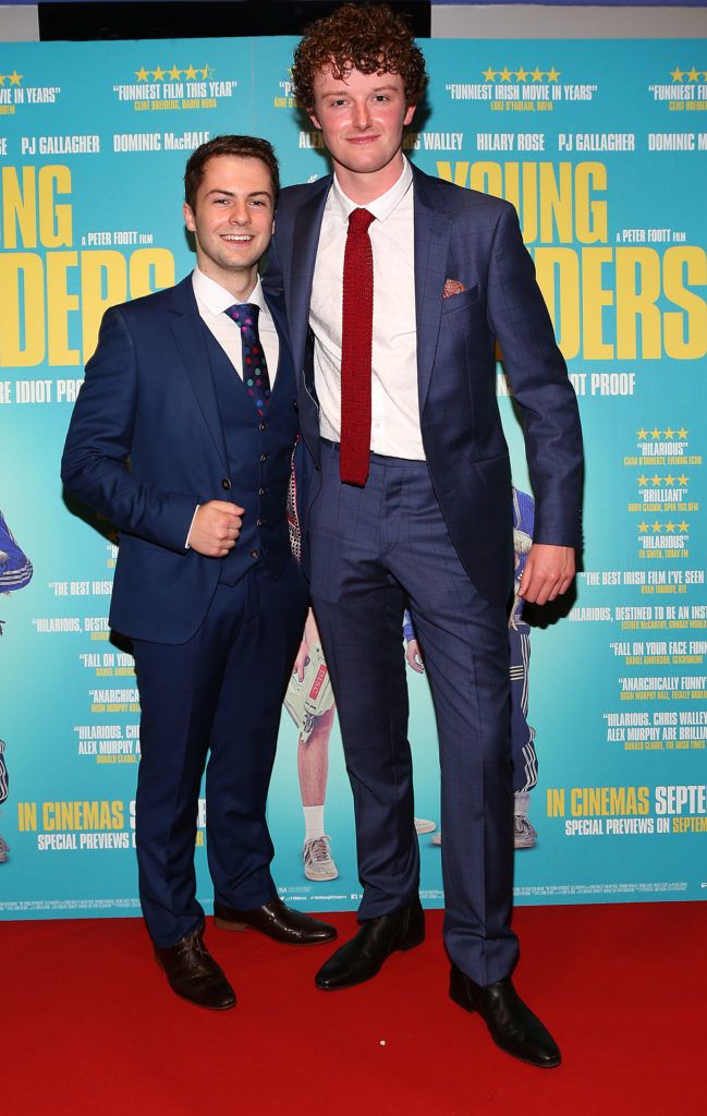 Alex Murphy and Chris Walley at the Irish premiere screening of The Young Offenders at Cineworld, Dublin
(Photo by Brian McEvoy).
