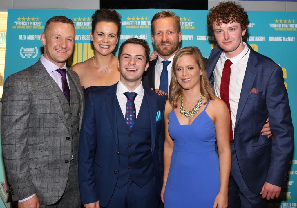 Pj Gallagher, Hilary Rose, Alex Murphy , Peter Foott, Julie Ryan and Chris Walley  at the Irish premiere screening of The Young Offenders at Cineworld, Dublin
(Photo by Brian McEvoy).