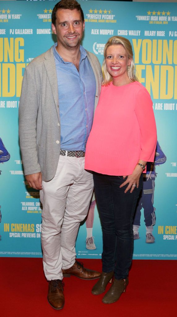 Niall Cowman and Nerissa Cowman at the Irish premiere screening of The Young Offenders at Cineworld, Dublin
(Photo by Brian McEvoy).