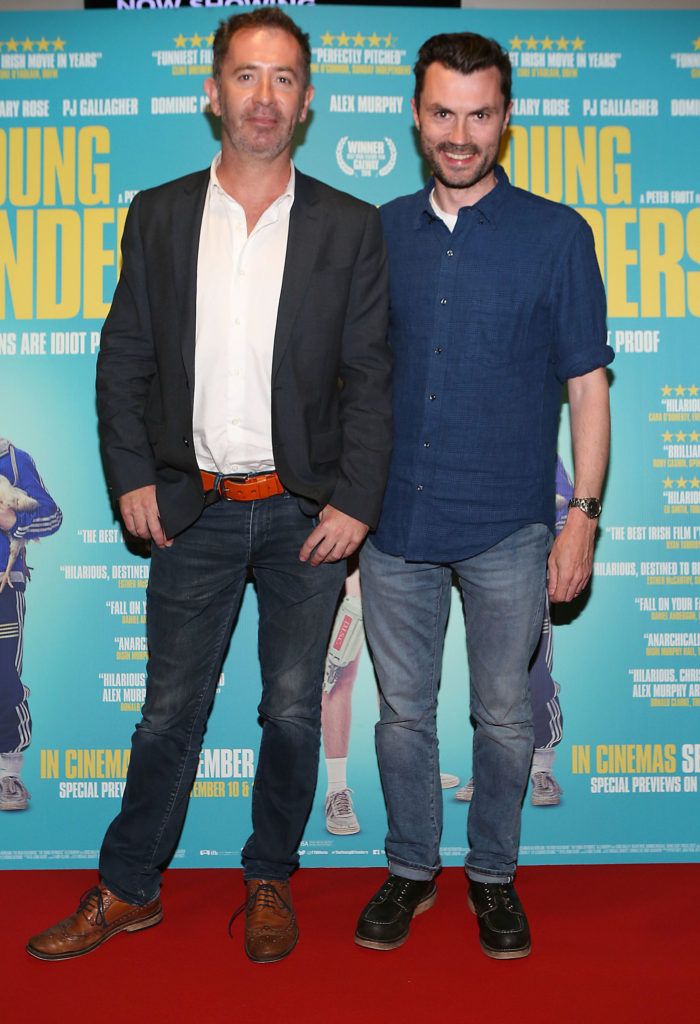 John Hanley and Rory McPartland at the Irish premiere screening of The Young Offenders at Cineworld, Dublin
(Photo by Brian McEvoy).