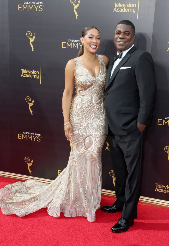 LOS ANGELES, CA - SEPTEMBER 10:  Megan Wollover and actor Tracy Morgan attend the 2016 Creative Arts Emmy Awards at Microsoft Theater on September 10, 2016 in Los Angeles, California.  (Photo by Frederick M. Brown/Getty Images)