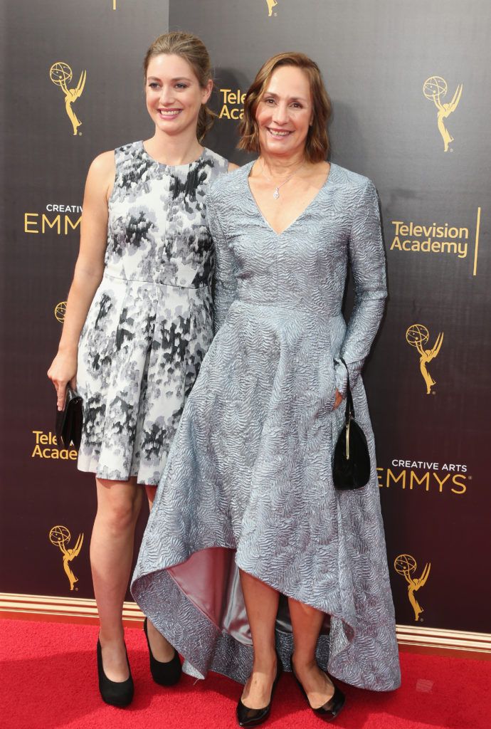 LOS ANGELES, CA - SEPTEMBER 10:  Actresses Zoe Perry and Laurie Metcalf attend the 2016 Creative Arts Emmy Awards at Microsoft Theater on September 10, 2016 in Los Angeles, California.  (Photo by Frederick M. Brown/Getty Images)