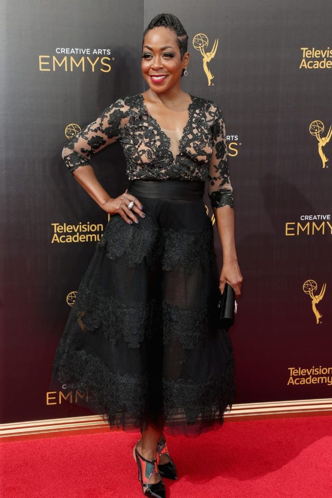 LOS ANGELES, CA - SEPTEMBER 10:  Actress Tichina Arnold attends the 2016 Creative Arts Emmy Awards at Microsoft Theater on September 10, 2016 in Los Angeles, California.  (Photo by Frederick M. Brown/Getty Images)