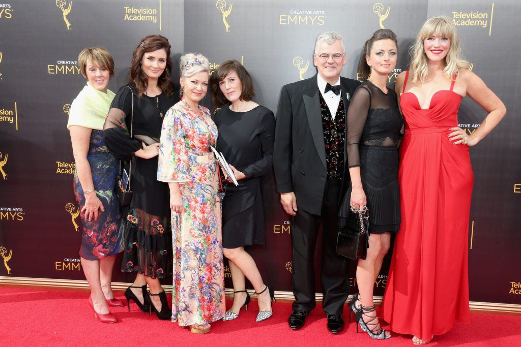 LOS ANGELES, CA - SEPTEMBER 10:  Costume designers from Downton Abbey attend the 2016 Creative Arts Emmy Awards at Microsoft Theater on September 10, 2016 in Los Angeles, California.  (Photo by Frederick M. Brown/Getty Images)