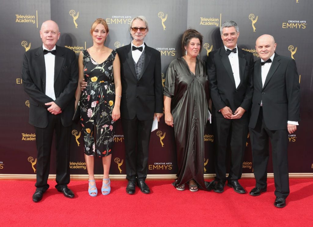 LOS ANGELES, CA - SEPTEMBER 10:  Art designers and sound designers from Downton Abbey attend the 2016 Creative Arts Emmy Awards at Microsoft Theater on September 10, 2016 in Los Angeles, California.  (Photo by Frederick M. Brown/Getty Images)