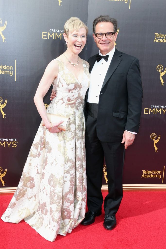 LOS ANGELES, CA - SEPTEMBER 10:  Tracy Scolari and actor Peter Scolari attend the 2016 Creative Arts Emmy Awards at Microsoft Theater on September 10, 2016 in Los Angeles, California.  (Photo by Frederick M. Brown/Getty Images)