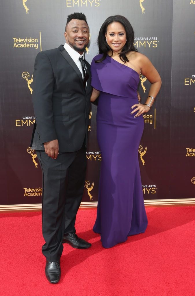 LOS ANGELES, CA - SEPTEMBER 11:  Actors Austin Thoms and Tracie Thoms attend the 2016 Creative Arts Emmy Awards at Microsoft Theater on September 11, 2016 in Los Angeles, California.  (Photo by Frederick M. Brown/Getty Images)