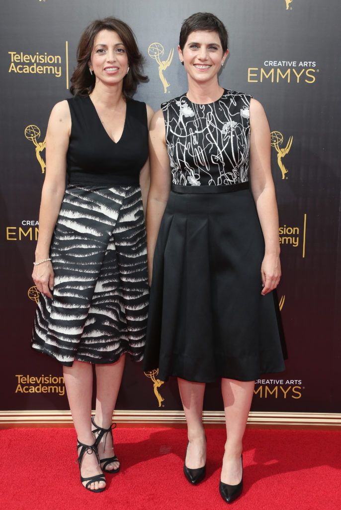 LOS ANGELES, CA - SEPTEMBER 11:  Filmmakers Laura Ricciardi and Moira Demos attend the 2016 Creative Arts Emmy Awards at Microsoft Theater on September 11, 2016 in Los Angeles, California.  (Photo by Frederick M. Brown/Getty Images)