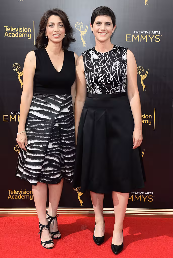 LOS ANGELES, CA - SEPTEMBER 11:  Filmmakers Laura Ricciardi and Moira Demos attend the 2016 Creative Arts Emmy Awards at Microsoft Theater on September 11, 2016 in Los Angeles, California.  (Photo by Frederick M. Brown/Getty Images)
