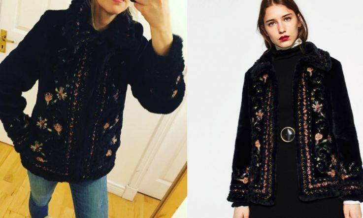 Amy Huberman's faux fur Zara jacket is the perfect autumnal addition to your wardrobe