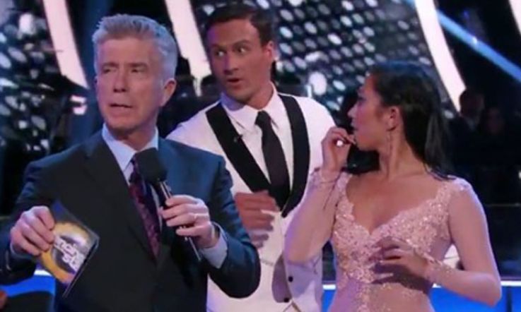 Watch: Ryan Lochte is rushed by protesters during Dancing With the Stars appearance