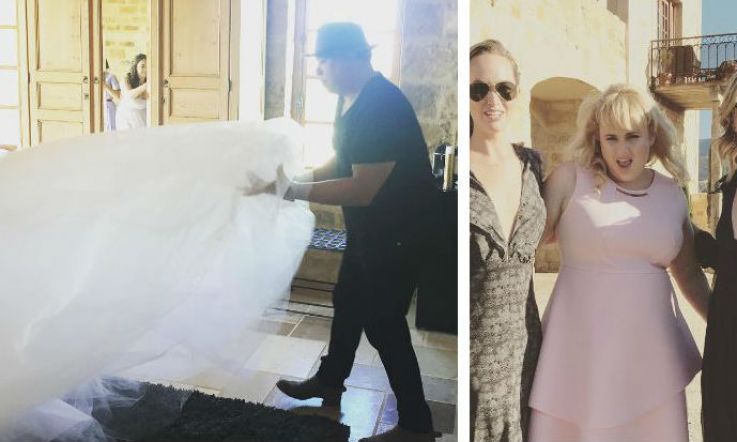 Pitch Perfect stars get married and the bride's dress is acca-amazing