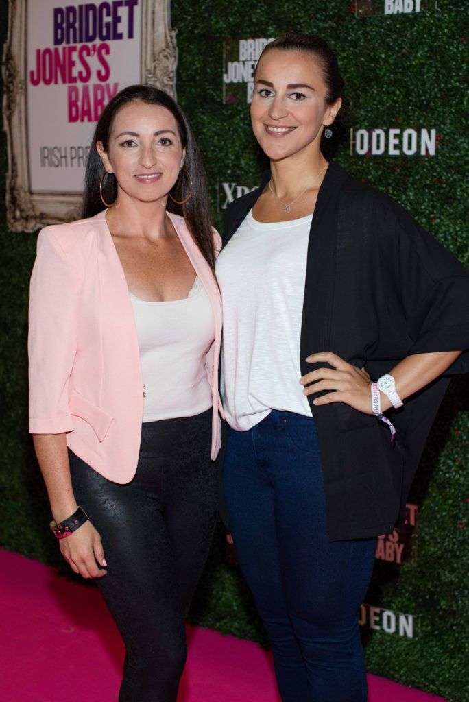 Louise Heraghty and Barbara Kruta pictured at the Universal Pictures Irish premiere of Bridget Jones's Baby at ODEON Point Village, Dublin 12/09/2016 (Photo by Anthony Woods).