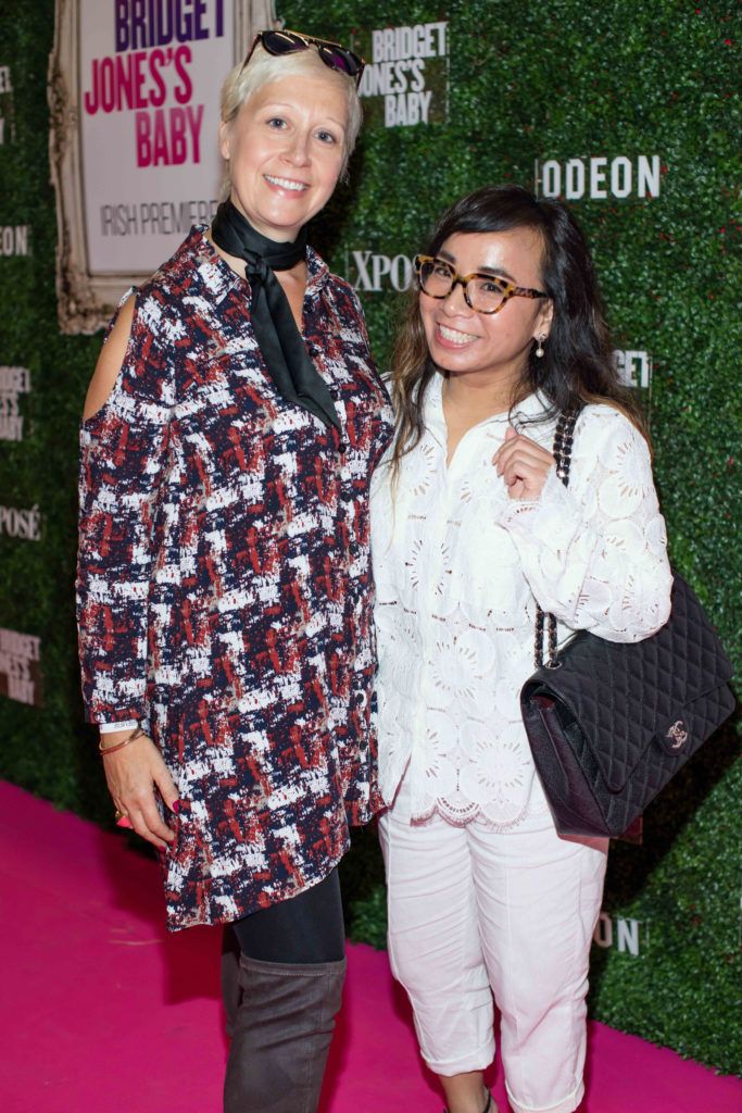 Sonja Mohlich and Ella De Guzman pictured at the Universal Pictures Irish premiere of Bridget Jones's Baby at ODEON Point Village, Dublin 12/09/2016 (Photo by Anthony Woods).