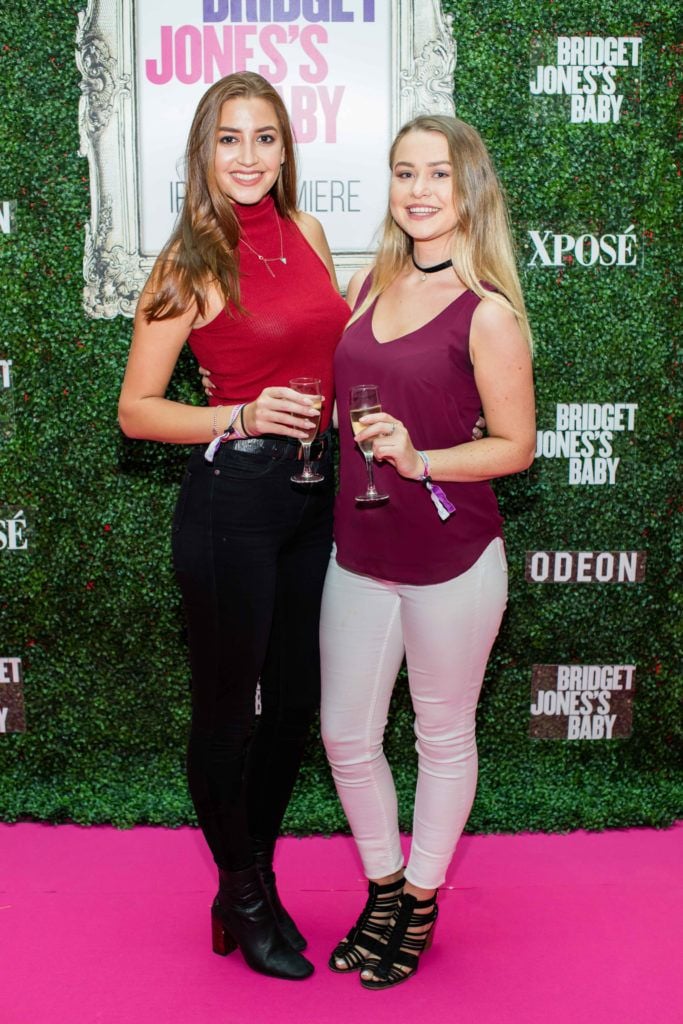 Becky Sinclair McCabe and Becca Cummins pictured at the Universal Pictures Irish premiere of Bridget Jones's Baby at ODEON Point Village, Dublin 12/09/2016 (Photo by Anthony Woods).