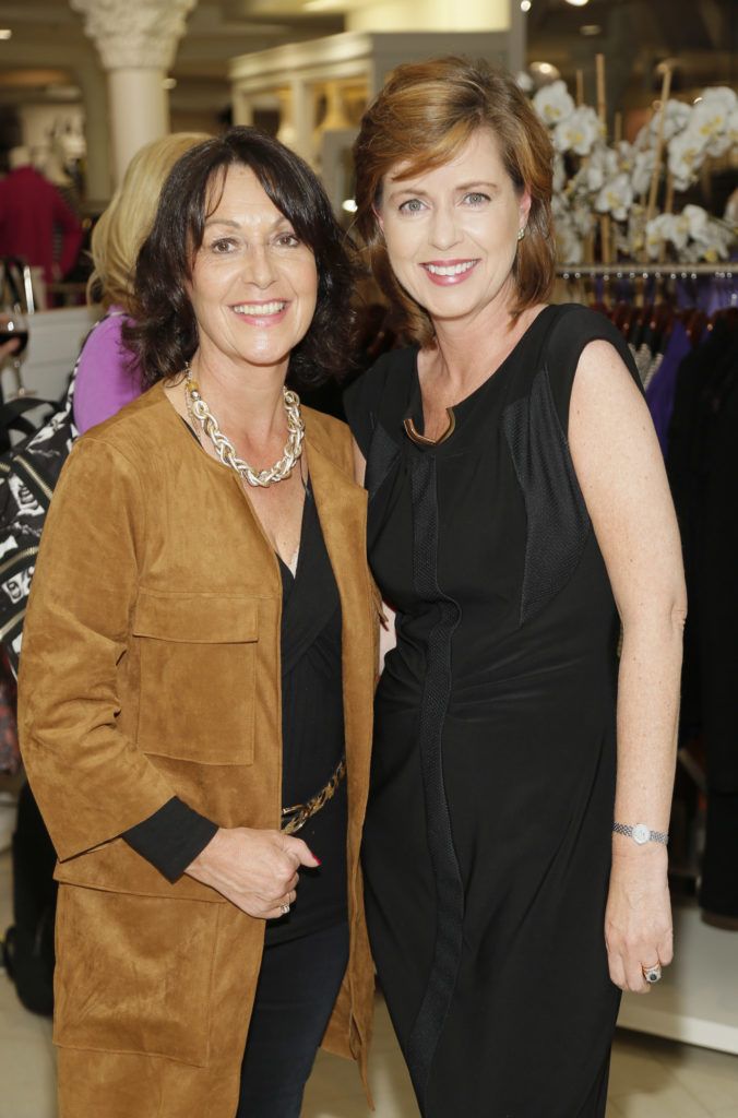 Kay Fennell and Susan O'Dwyer  at the launch of Peter O Brien for Arnotts collection and the Arnotts Autumn Winter 2016 launch (Photo by Kieran Harnett).