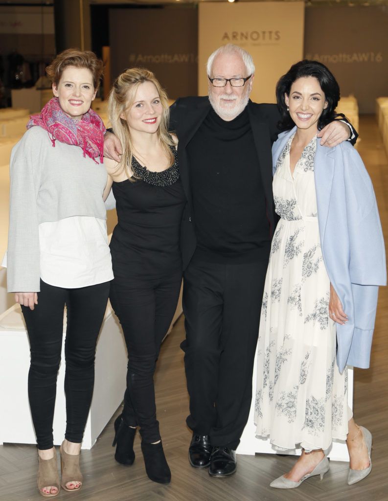 Caoimhe O'Malley, Tara Egan Langley, Peter O'Brien and Ruth McGill  at the launch of Peter O Brien for Arnotts collection and the Arnotts Autumn Winter 2016 launch (Photo by Kieran Harnett).