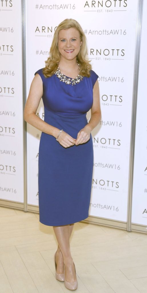 Nuala Carey  at the launch of Peter O Brien for Arnotts collection and the Arnotts Autumn Winter 2016 launch (Photo by Kieran Harnett).