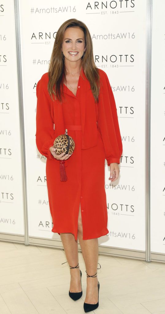 Lorraine Keane  at the launch of Peter O Brien for Arnotts collection and the Arnotts Autumn Winter 2016 launch (Photo by Kieran Harnett).