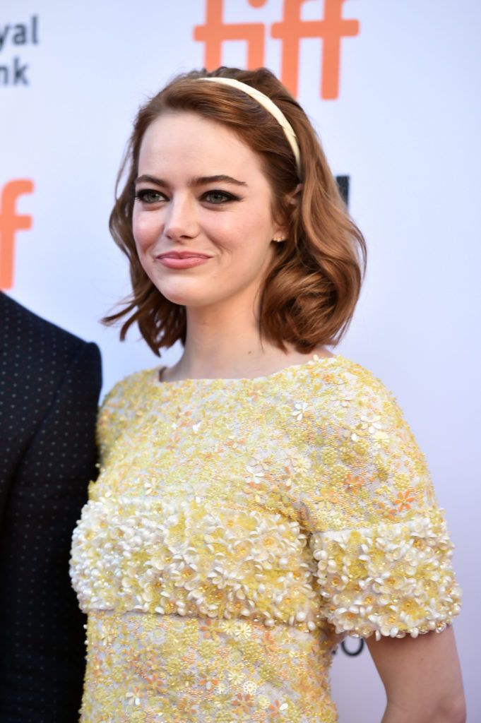 Actress Emma Stone attends the "La La Land" Premiere during the 2016 Toronto International Film Festival at Princess of Wales Theatre on September 12, 2016 in Toronto, Canada.  (Photo by Alberto E. Rodriguez/Getty Images)