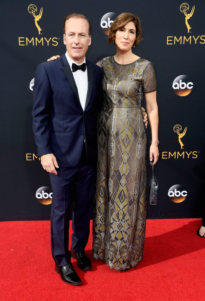 Actor Bob Odenkirk and Naomi Odenkirk attend the 68th Annual Primetime Emmy Awards at Microsoft Theater on September 18, 2016 in Los Angeles, California.  (Photo by Frazer Harrison/Getty Images)