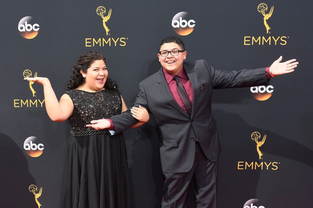 Actors Raini Rodriguez (L) and Rico Rodriguez attend the 68th Annual Primetime Emmy Awards at Microsoft Theater on September 18, 2016 in Los Angeles, California.  (Photo by Frazer Harrison/Getty Images)