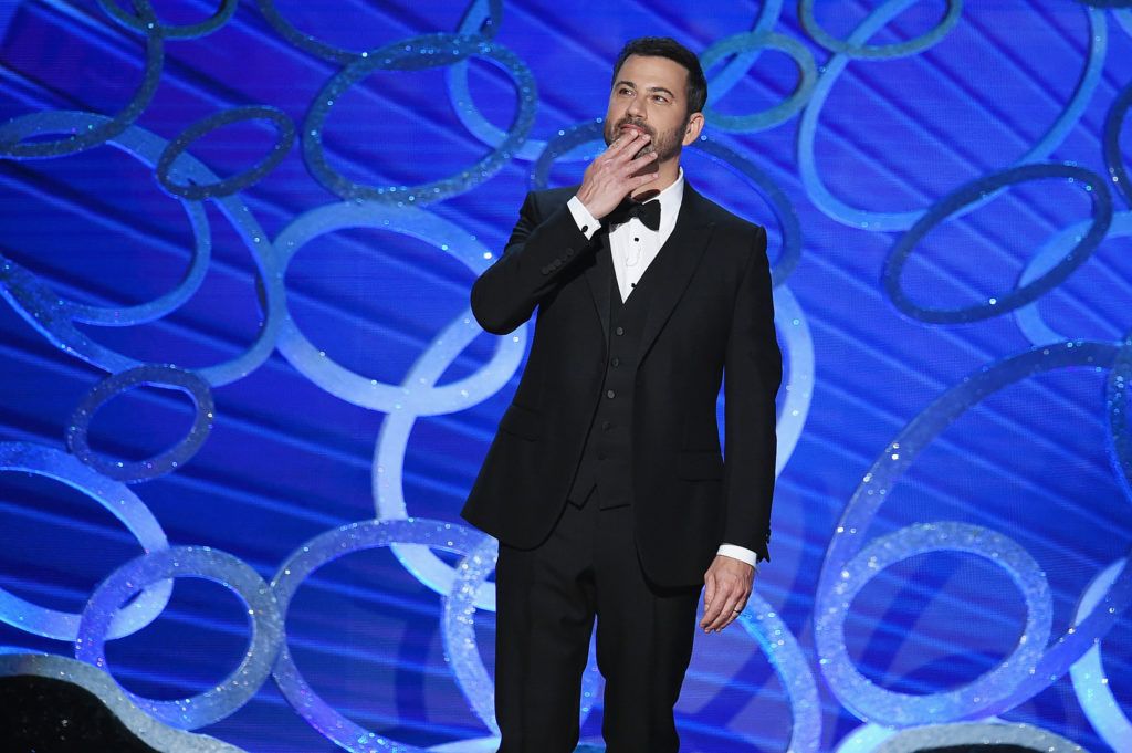 Host Jimmy Kimmel speaks onstage during the 68th Annual Primetime Emmy Awards at Microsoft Theater on September 18, 2016 in Los Angeles, California.  (Photo by Kevin Winter/Getty Images)