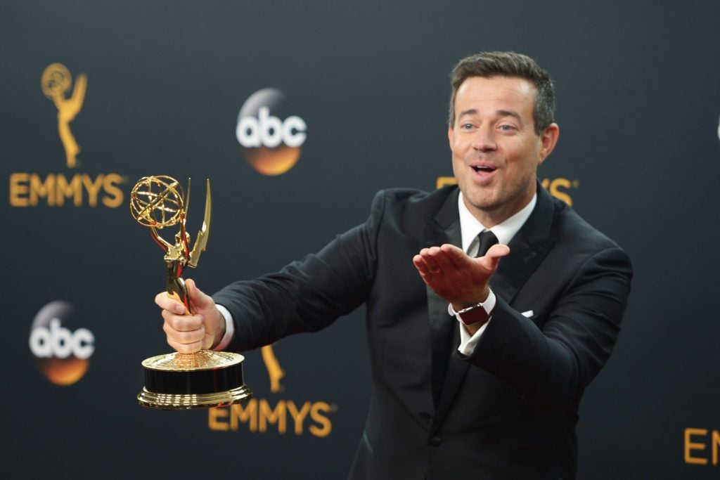 TV personality Carson Daly, host of 'The Voice,' winner of the award for Outstanding Reality-Competition Series, poses in the press room during the 68th Annual Primetime Emmy Awards at Microsoft Theater on September 18, 2016 in Los Angeles, California.  (Photo by Matt Winkelmeyer/Getty Images)