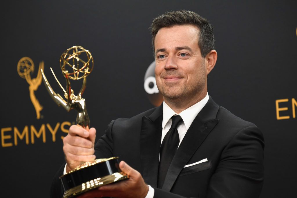 TV personality Carson Daly, winner of Best Reality Competition Program for "The Voice", poses in the press room during the 68th Annual Primetime Emmy Awards at Microsoft Theater on September 18, 2016 in Los Angeles, California.  (Photo by Frazer Harrison/Getty Images)