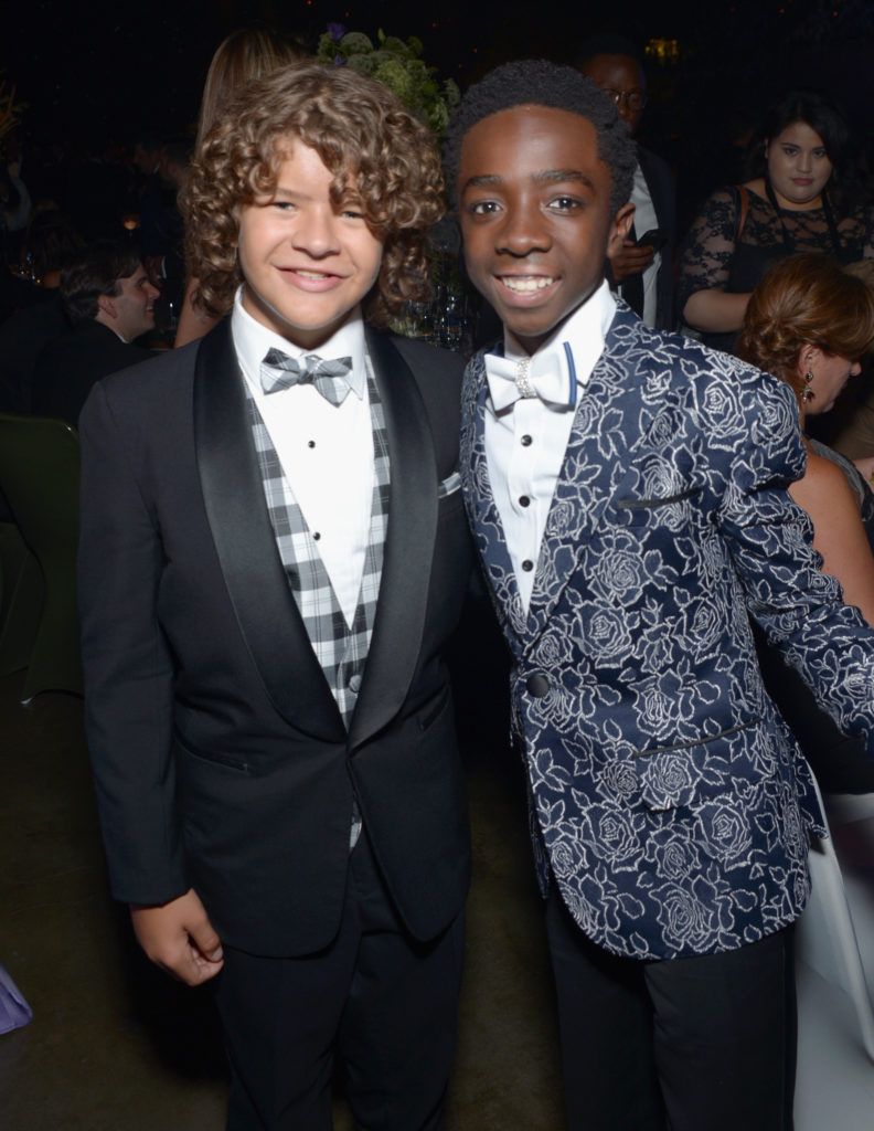 Actors Gaten Matarazzo (L) and Caleb McLaughlin attend the 68th Annual Primetime Emmy Awards Governors Ball at Microsoft Theater on September 18, 2016 in Los Angeles, California.  (Photo by Matt Winkelmeyer/Getty Images)